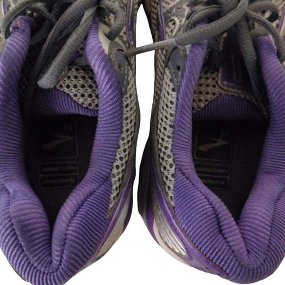 Brooks Addiction 11 Womens Running Shoes Purple Silver MOGO dna Size 9 B - Picture 7 of 8